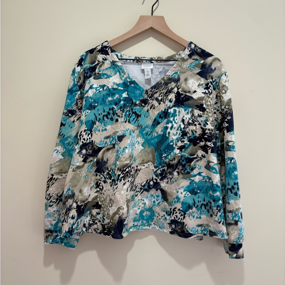 Chicos Additions Abstract Print Sweatshirt